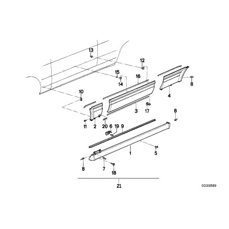 Rivet d'expansion vendu à l'unité - Pièce d'origine BMW 51111976050 Rivet d'expansion vendu à l'unité - Pièce d'origine BMW 51111976050
