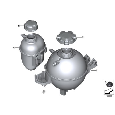 Réservoir d'expansion - Pièce d'origine BMW 17138742660