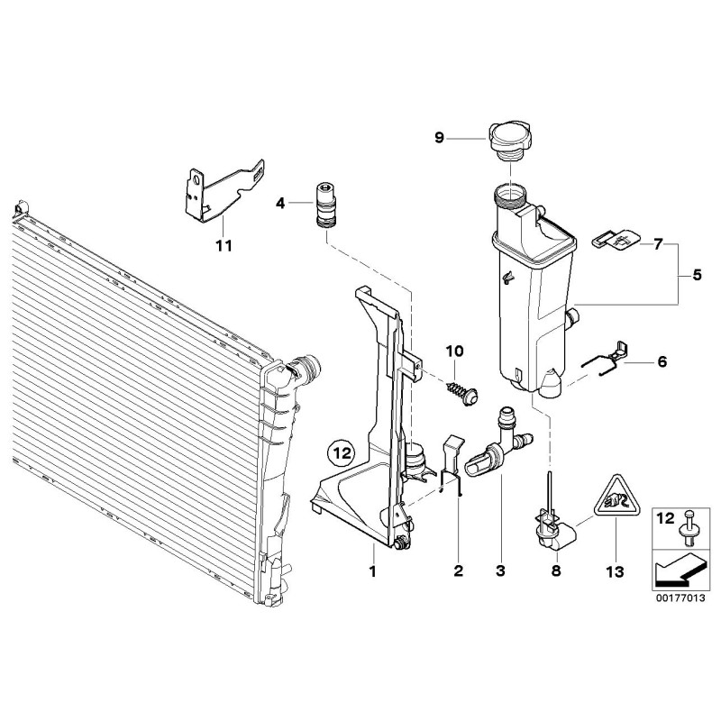 Support de réservoir d'expansion - Pièce d'origine BMW 17111438819
