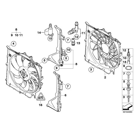 Thermostat du réservoir d'expansion - Pièce d'origine BMW 17112249366 Thermostat du réservoir d'expansion - Pièce d'origine BMW 17112249366