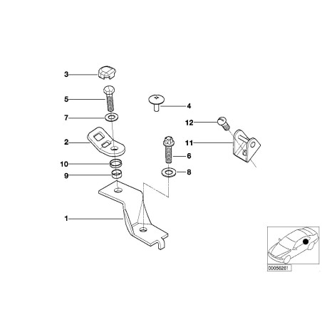Support ISOFIX extérieur - Pièce d'origine BMW 72148255714