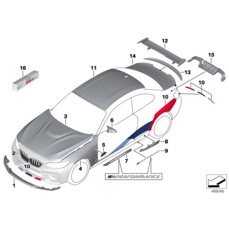 Capuchon de rétroviseur extérieur en carbone RHD droit - Pièce d'origine BMW 51142348100 Capuchon de rétroviseur extérieur en carbone RHD droit - Pièce d'origine BMW 51142348100