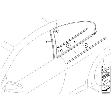 Pièce d'origine BMW 51377050675 - Couverture de colonne de montant B de porte extérieure gauche N/S. Pièce d'origine BMW 51377050675 - Couverture de colonne de montant B de porte extérieure gauche N/S.