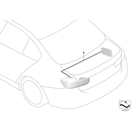 Câble d'installation de rétrofit de feux arrière à LED pour le lifting de l'UE - Pièce d'origine BMW 61122410220