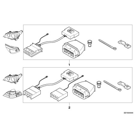 Faisceau de câblage de rétrofit de feux de lifting - Pièce d'origine BMW 61120432397