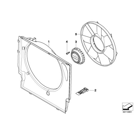 Embrayage du ventilateur - Pièce d'origine BMW 11522249216 Embrayage du ventilateur - Pièce d'origine BMW 11522249216