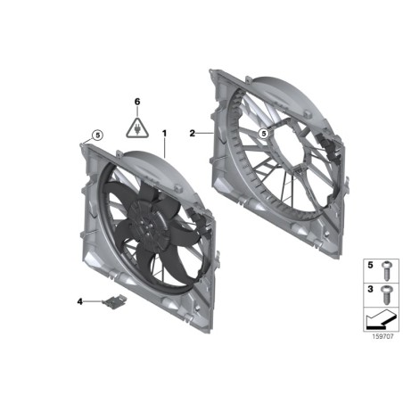 Prise de ventilateur - Pièce d'origine BMW 61138380380