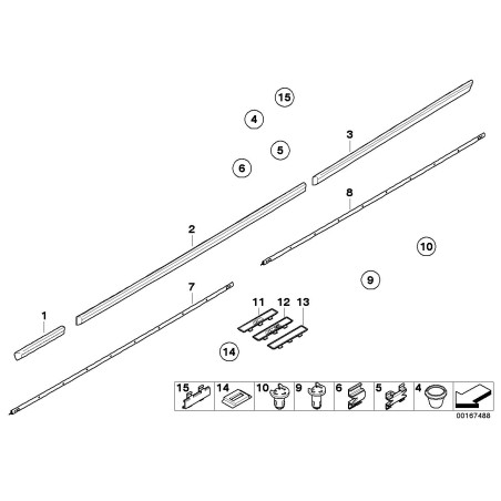 Garde-boue Moulure de porte droite - Pièce d'origine BMW 51138159294