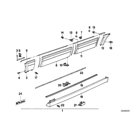 Clip d'extension d'aile - Pièce d'origine BMW 51711934949 Clip d'extension d'aile - Pièce d'origine BMW 51711934949