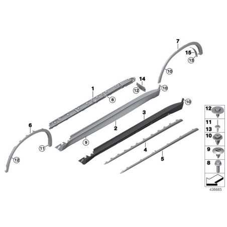 Garde-boue arrière gauche - Pièce d'origine BMW 51777343143 Garde-boue arrière gauche - Pièce d'origine BMW 51777343143