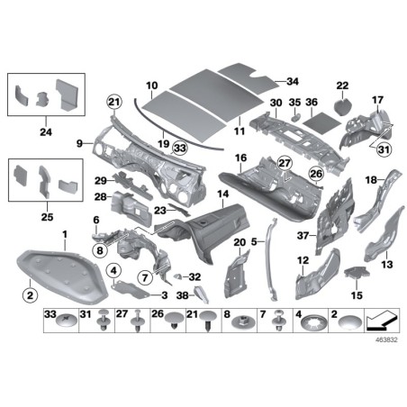 Joint d'aile gauche - Pièce d'origine BMW 51487300693