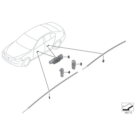 Câble à fibre optique de porte - Pièce d'origine BMW 63319186635