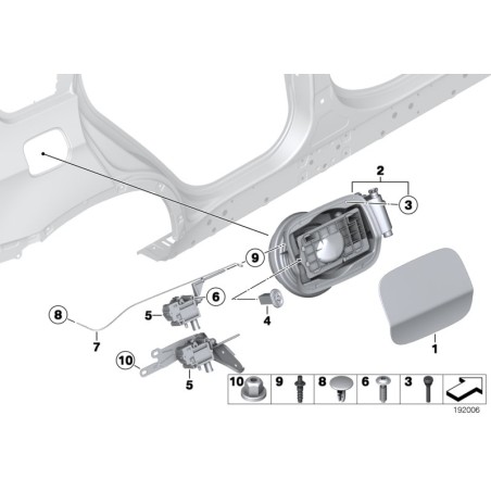Actionneur de clapet de remplissage - Pièce d'origine BMW 67116985882 Actionneur de clapet de remplissage - Pièce d'origine BMW 67116985882