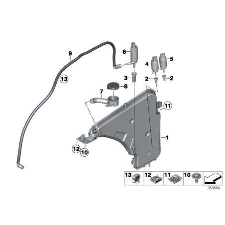 Tuyau de remplissage - Pièce d'origine BMW 61667241664