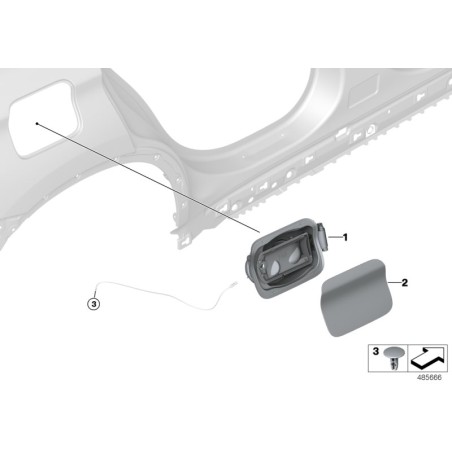 Volet de remplissage - Pièce d'origine BMW 51177359631