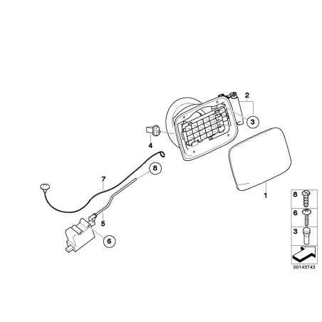 Bouchon de réservoir de carburant à remplir - Pièce d'origine BMW 51177166825, apprêtée. Bouchon de réservoir de carburant à remplir - Pièce d'origine BMW 51177166825, apprêtée.