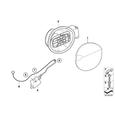 Bouchon de réservoir de carburant à remplir - Pièce d'origine BMW 51177172083, apprêtée. Bouchon de réservoir de carburant à remplir - Pièce d'origine BMW 51177172083, apprêtée.