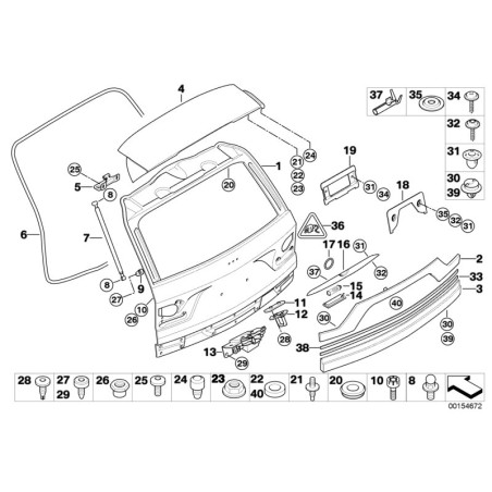 Finition - Pièce d'origine BMW 51133424465 Finition - Pièce d'origine BMW 51133424465