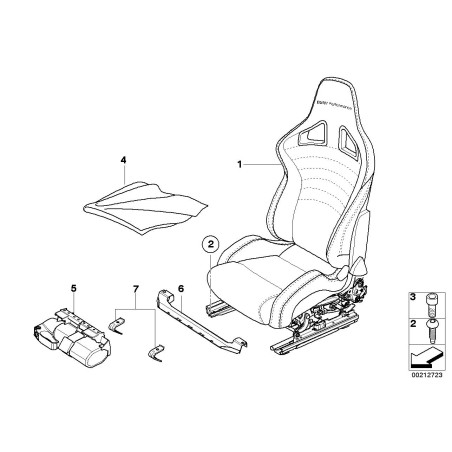 Ensemble de support d'extincteur d'incendie E63 E46 Z4 E53 - Pièce d'origine BMW 82279413886