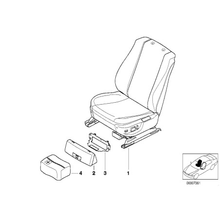 Support de trousse de premiers soins - Pièce d'origine BMW 52108176555