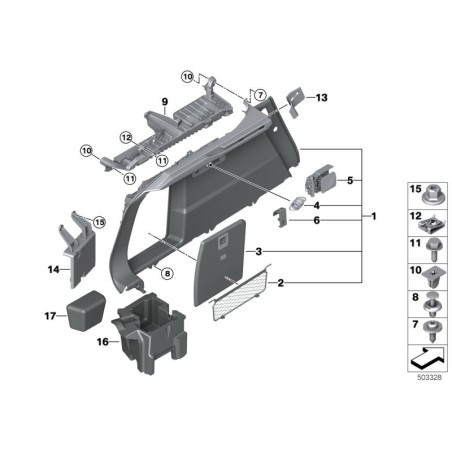Boîtier de trousse de premiers soins - Pièce d'origine BMW 51477229149