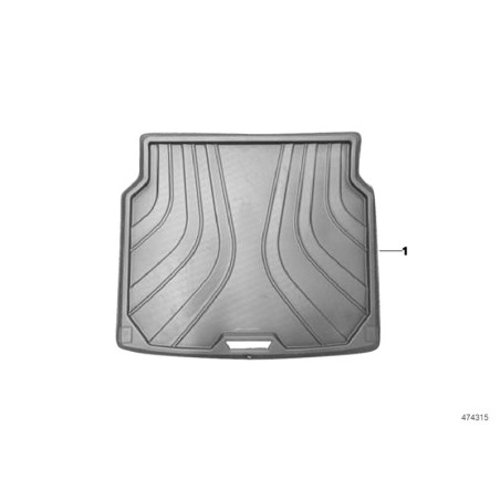 Tapis de protection de coffre de malle de bagages ajusté - Pièce d'origine BMW 51472414589 Tapis de protection de coffre de malle de bagages ajusté - Pièce d'origine BMW 51472414589