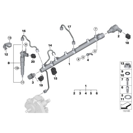 Bride - Pièce d'origine BMW 13537792722