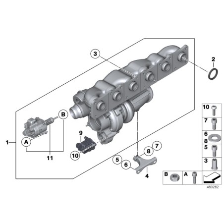Écrou à bride - Pièce d'origine BMW 18407502196