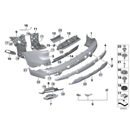 Flap Towing Eye Rear - Pièce d'origine BMW 51128498994 Flap Towing Eye Rear - Pièce d'origine BMW 51128498994