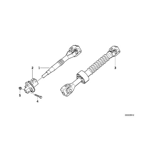 Accouplement de direction flexible / Joint universel - Pièce d'origine BMW 32311092949