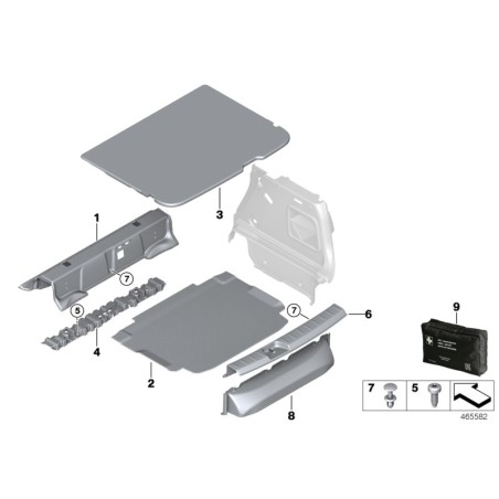 Tapis de sol pour bagages - Pièce d'origine BMW 51477360761
