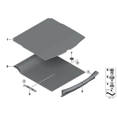 Tapis de sol noir - Pièce d'origine BMW 51477427838