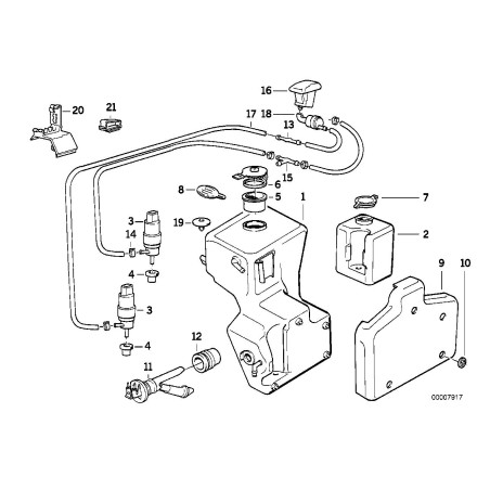 Récipient de fluide 2,5L - E34 - Pièce d'origine BMW 61678350931 Récipient de fluide 2,5L - E34 - Pièce d'origine BMW 61678350931