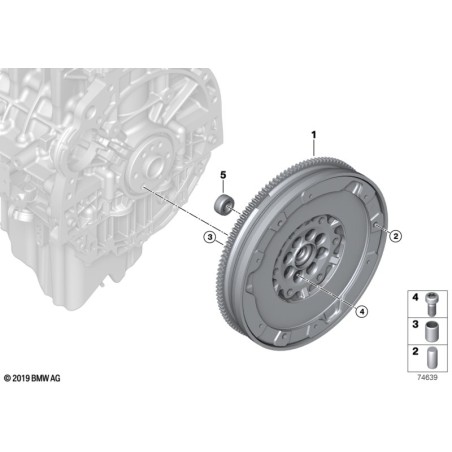 Boulon de volant moteur - Pièce d'origine BMW 11222243051