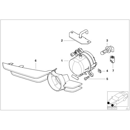 Assemblage de lampe antibrouillard gauche - Pièce d'origine BMW 63178371907 Assemblage de lampe antibrouillard gauche - Pièce d'origine BMW 63178371907