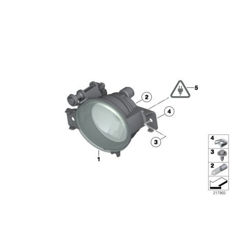 Feu antibrouillard droit - Pièce d'origine BMW 63177224644 Feu antibrouillard droit - Pièce d'origine BMW 63177224644