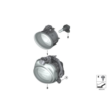 Feu antibrouillard droit - Pièce d'origine BMW 63177238788