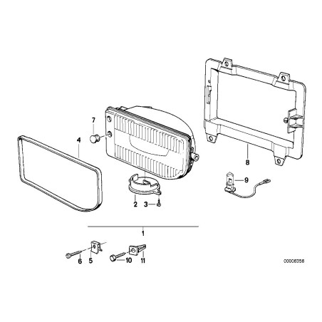 Joint d'étanchéité pour phare antibrouillard - Pièce d'origine BMW 63171386647 Joint d'étanchéité pour phare antibrouillard - Pièce d'origine BMW 63171386647