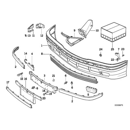 Support de fixation de feu antibrouillard gauche - Pièce d'origine BMW 51111977107