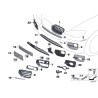 Cache de garniture de phare antibrouillard argenté gauche N/S - Pièce d'origine BMW 51117312595 Cache de garniture de phare antibrouillard argenté gauche N/S - Pièce d'origine BMW 51117312595