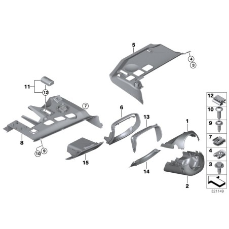 Boîte pliante - Pièce d'origine BMW 51457141724