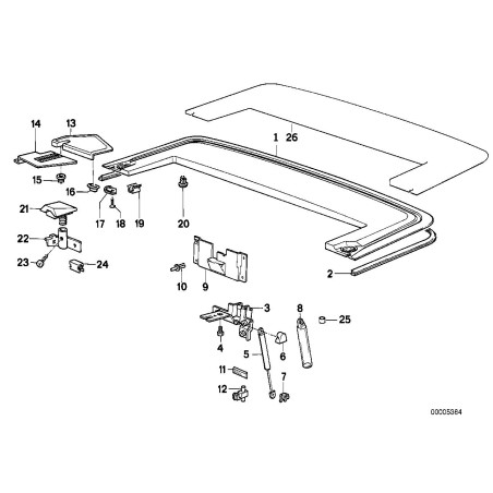Ensemble de couvercles supérieurs de mécanisme de pliage - Pièce d'origine BMW 51131932870/51131932869 Ensemble de couvercles supérieurs de mécanisme de pliage - Pièce d'origine BMW 51131932870/51131932869
