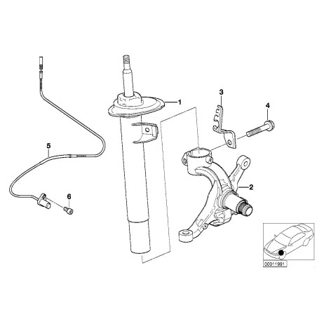 Capteur ABS avant - Pièce d'origine BMW 34521165609