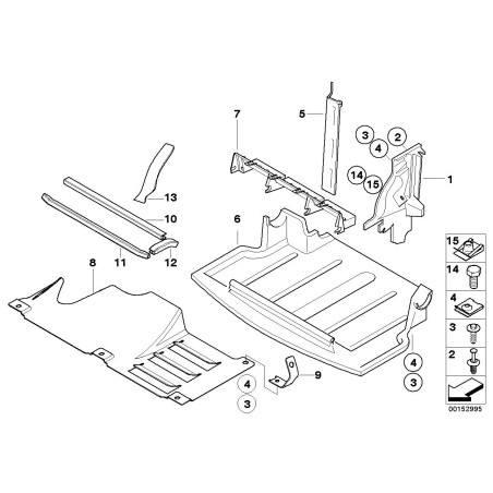Ensemble de paires de conduits d'air avant gauche N/S + droit O/S - Pièce d'origine BMW 51717012721/51717012722 Ensemble de paires de conduits d'air avant gauche N/S + droit O/S - Pièce d'origine BMW 51717012721/51717012722