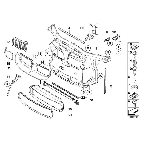 Panneau d'impact du conduit de guidage d'air avant - Pièce d'origine BMW 51718040935 Panneau d'impact du conduit de guidage d'air avant - Pièce d'origine BMW 51718040935