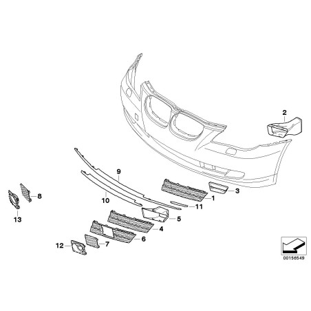 Conduit de ventilation d'air avant côté droit - Pièce d'origine BMW 51117178086
