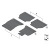 Tapis de sol en caoutchouc noir toutes saisons avant RHD - Pièce d'origine BMW 51472352249 Tapis de sol en caoutchouc noir toutes saisons avant RHD - Pièce d'origine BMW 51472352249