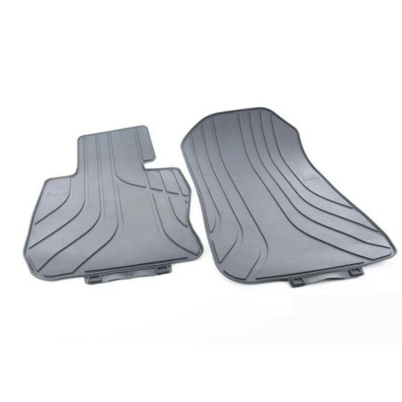 Tapis en caoutchouc noir pour le sol avant et arrière - Paire - Pièce d'origine BMW 51472336599/51472311000