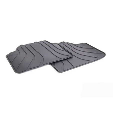 Tapis en caoutchouc noir pour le sol avant et arrière - Paire - Pièce d'origine BMW 51472336599/51472311000