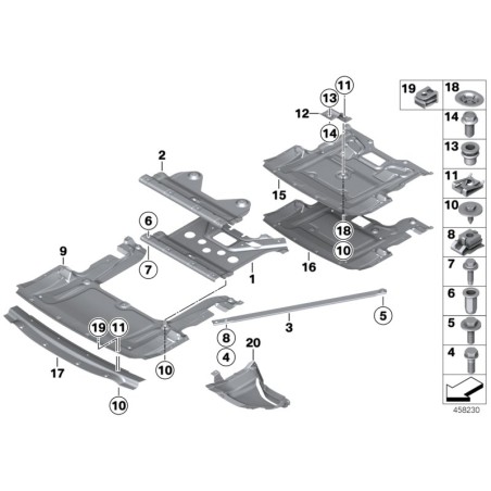 Tablier avant - Pièce d'origine BMW 51757185112